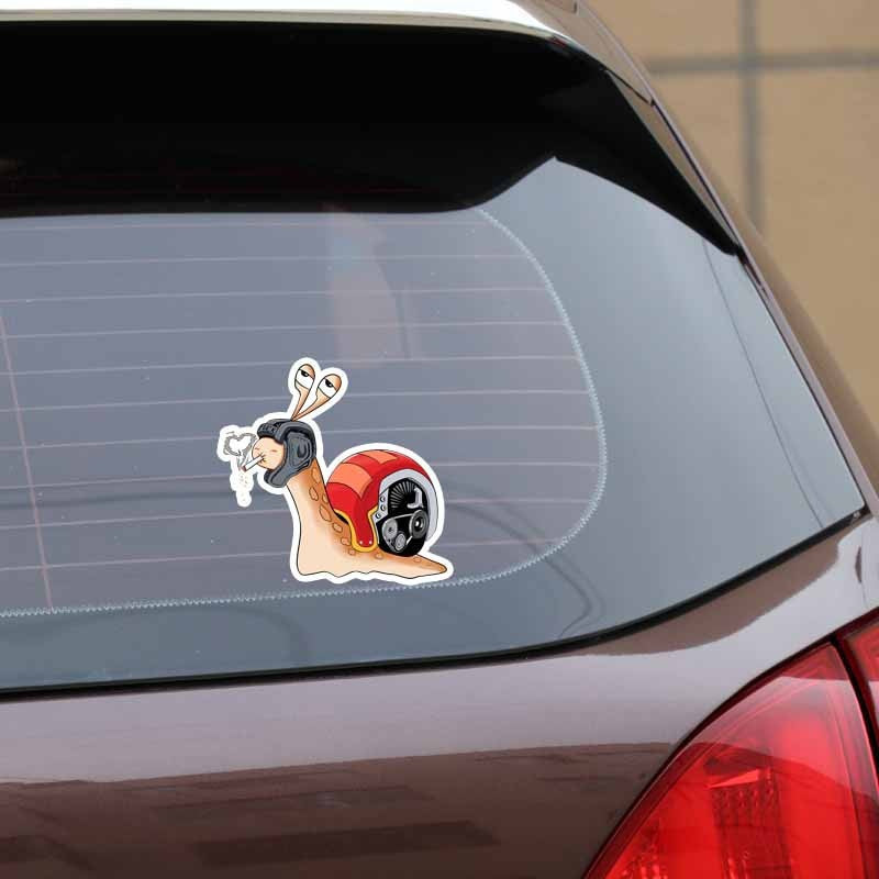 15.8CM*16.5CM Cartoon Personality Snail Car Sticker Decal PVC