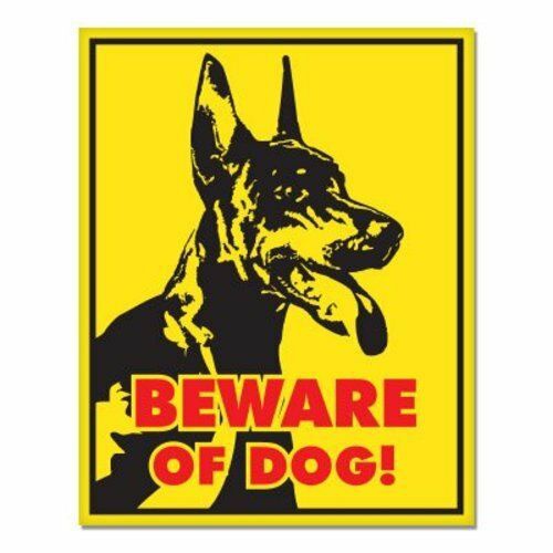 Doberman Pinscher Beware of Dog Sign Car Vinyl Sticker