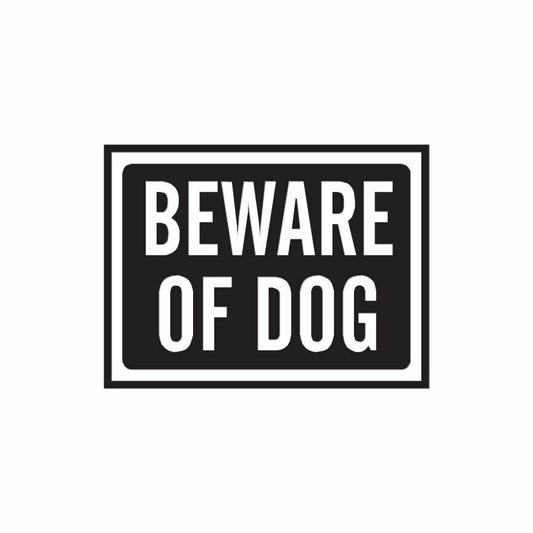 Beware Of Dog Sign - Vinyl Decal Sticker