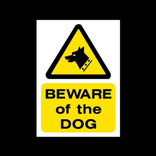Beware of the Dog Sign Bumper Sticker Decal