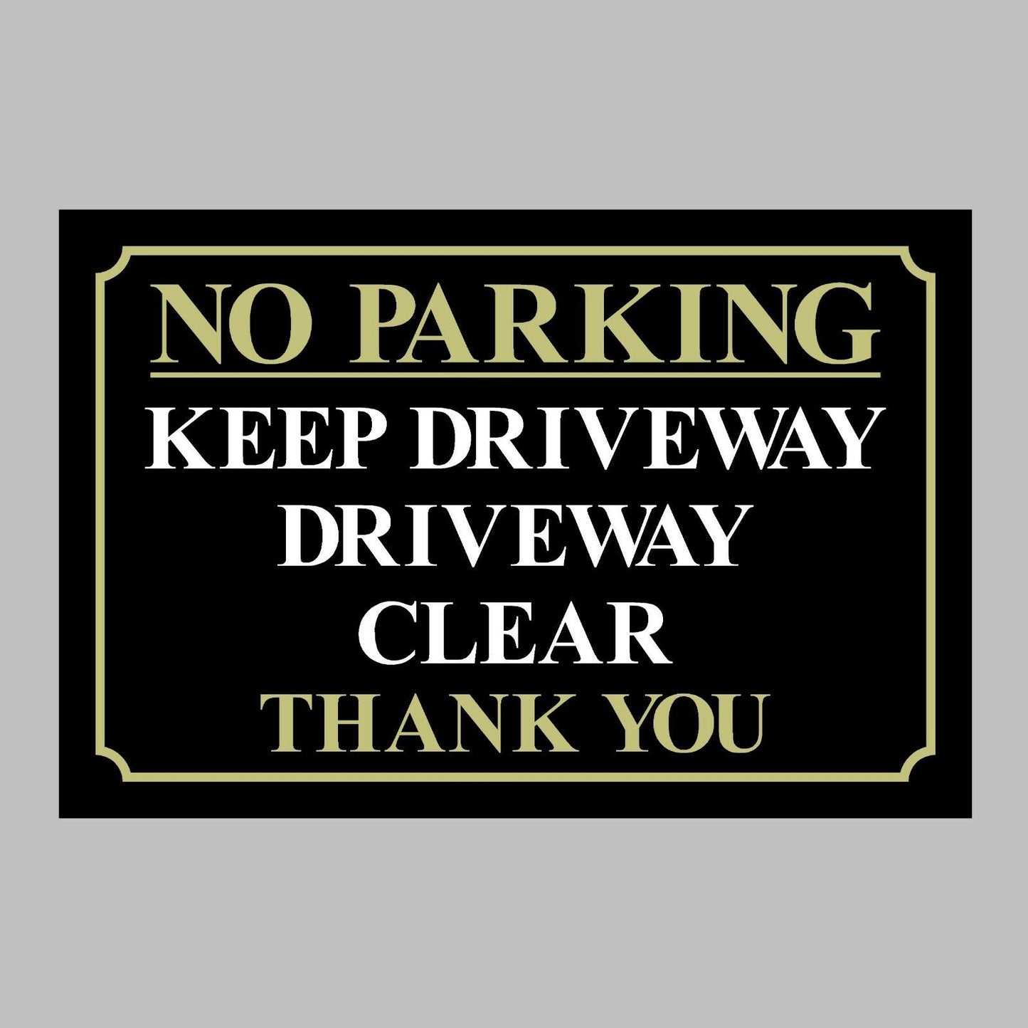 12 Styles No Parking, Driveway, CCTV, Beware of Dog, Gates, Garage, Car Park, Private Sticker Vinyl Decal