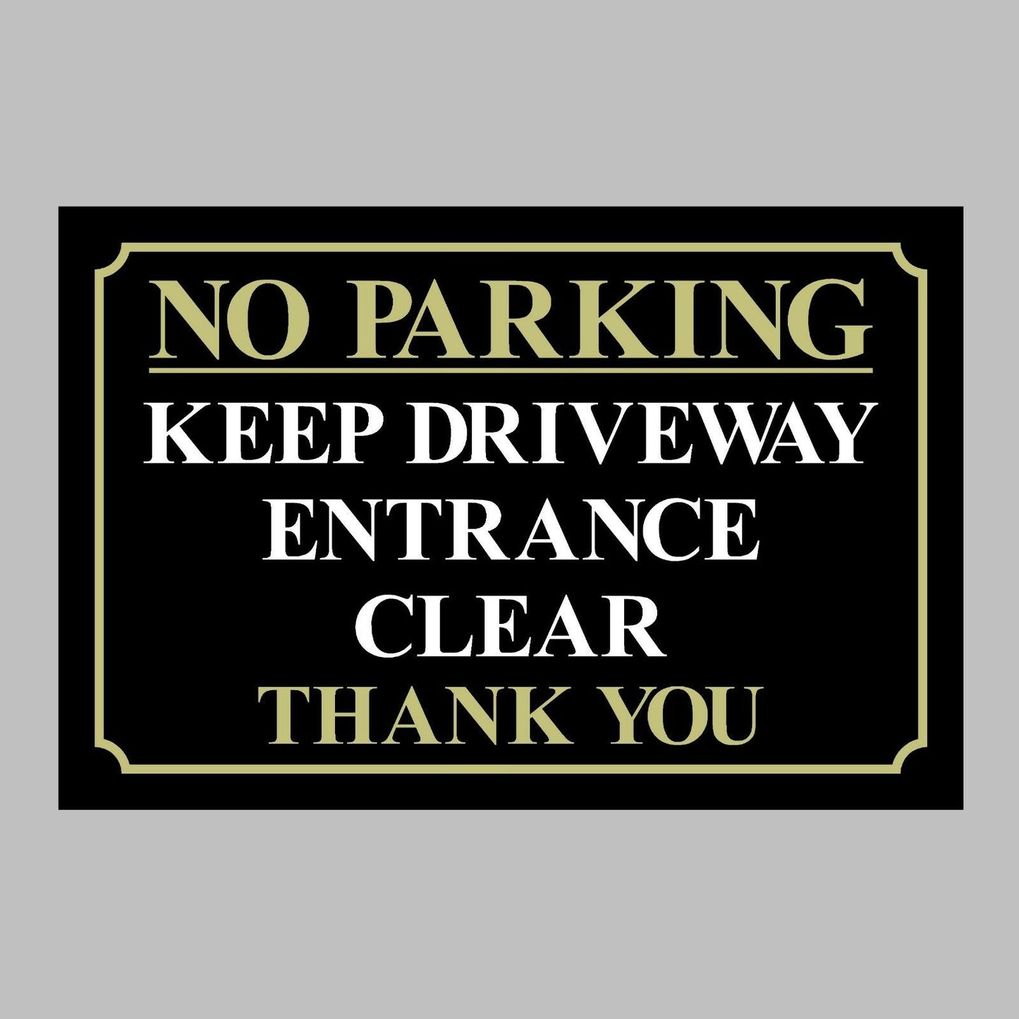 12 Styles No Parking, Driveway, CCTV, Beware of Dog, Gates, Garage, Car Park, Private Sticker Vinyl Decal