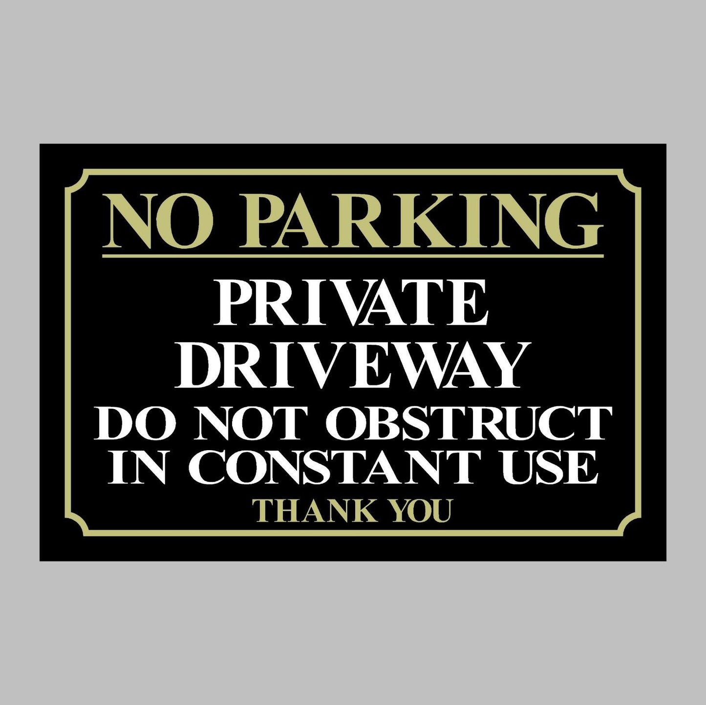 12 Styles No Parking, Driveway, CCTV, Beware of Dog, Gates, Garage, Car Park, Private Sticker Vinyl Decal