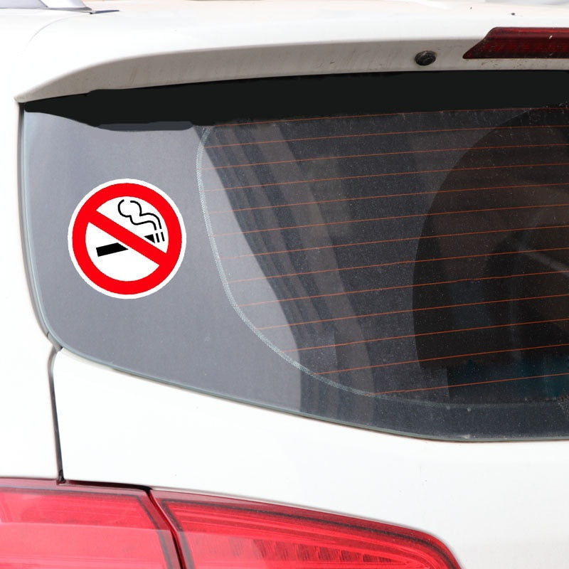 12.7CM*12.7CM  Funny No Smoking PVC Decal WARNING Car Sticker