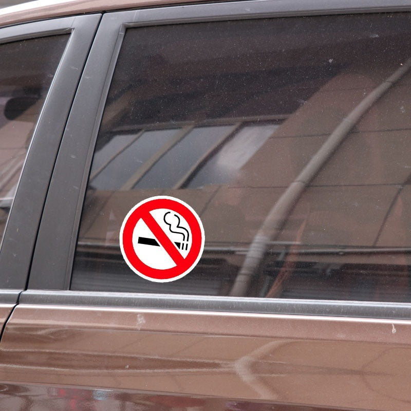 12.7CM*12.7CM  Funny No Smoking PVC Decal WARNING Car Sticker