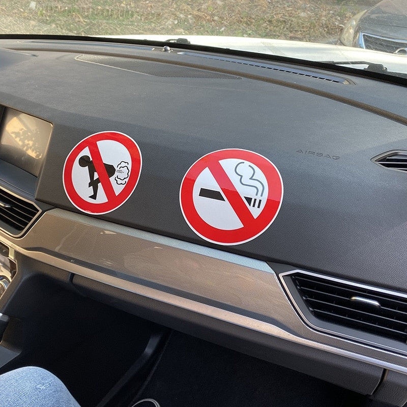 12.7CM*12.7CM  Funny No Smoking PVC Decal WARNING Car Sticker