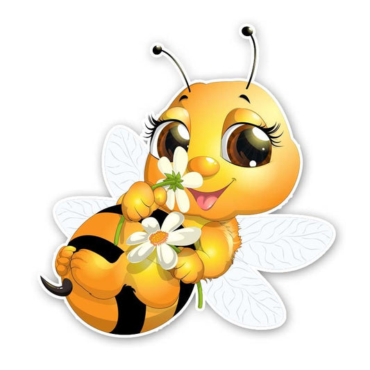 14.4CM*15.2CM A Lovely Little Bee PVC Car Sticker Decal