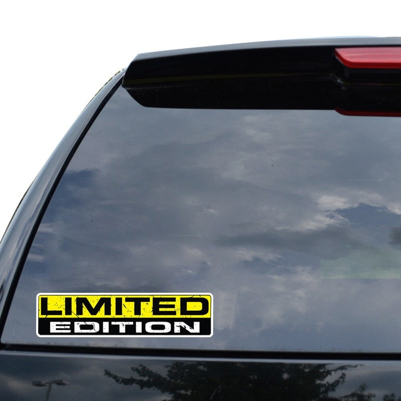 2X 15CM*3CM LIMITED EDITION Funny PVC Decal  Funny Personality Car Sticker