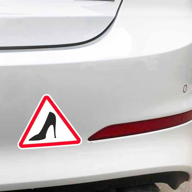 15CM*12.2CM Caution Lady Driver Funny Women Girl Windows Car Sticker Decal PVC