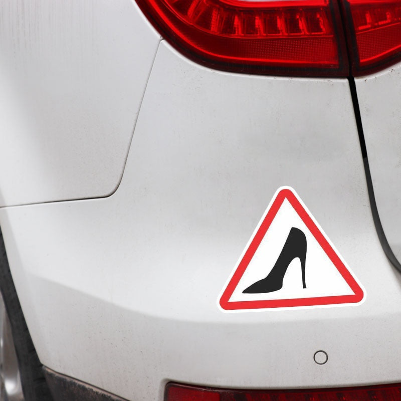 15CM*12.2CM Caution Lady Driver Funny Women Girl Windows Car Sticker Decal PVC