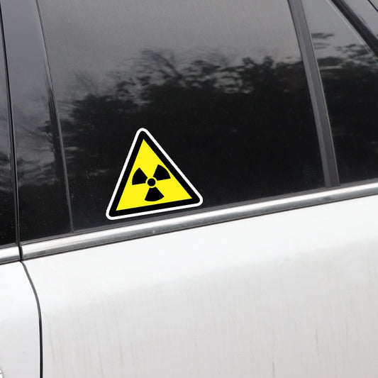 14.4CM*12.5CM Danger Radiation Risk Car Sticker PVC Warning Decal