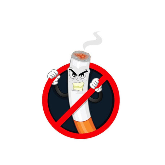 7.8CM*10.8CM Danger Car Sticker PVC Funny No Smoking Warning Decal