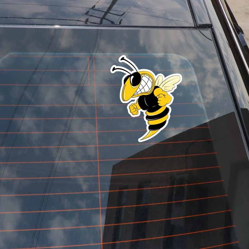13.2CM*16.2CM A Ferocious Bee PVC Sticker Car Originality Decal