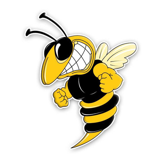 13.2CM*16.2CM A Ferocious Bee PVC Sticker Car Originality Decal