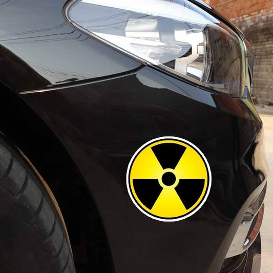 14CM*14CM Funny Nuclear Radiation Warning Car Sticker PVC Decal