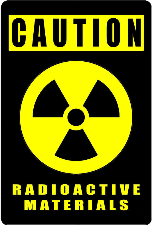 8"x12" Funny Keep Out Warning Nuclear Radiation Radioactive Materials Home Boys Bedroom Game Sign Sticker Wall Decor Bar Man Cave