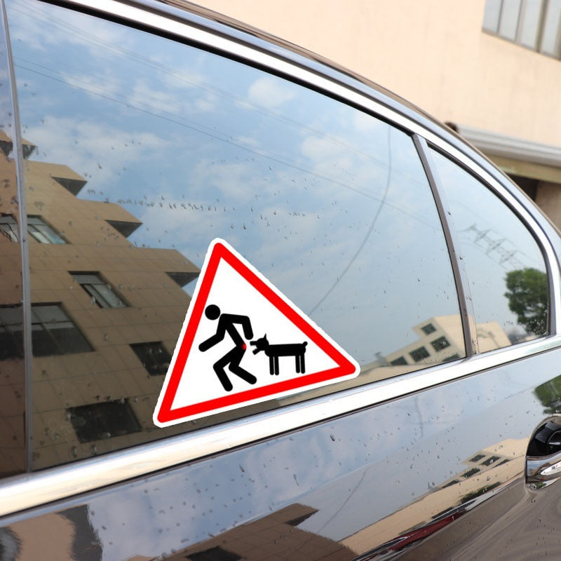 10.8CM*8.4CM Funny Caution Wicked Dog Car Sticker PVC  Decal