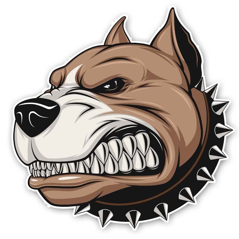 11.4CM*14.7CM A Cruel And Ferocious Dog Fashion Car Sticker PVC Decal