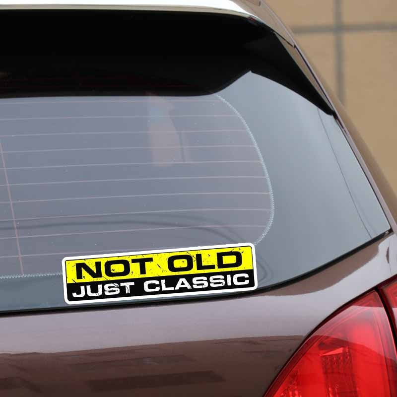 2X 15.2CM*3.3CM NOT OLD CLASSIC Interesting Car Sticker PVC Character Decal Body
