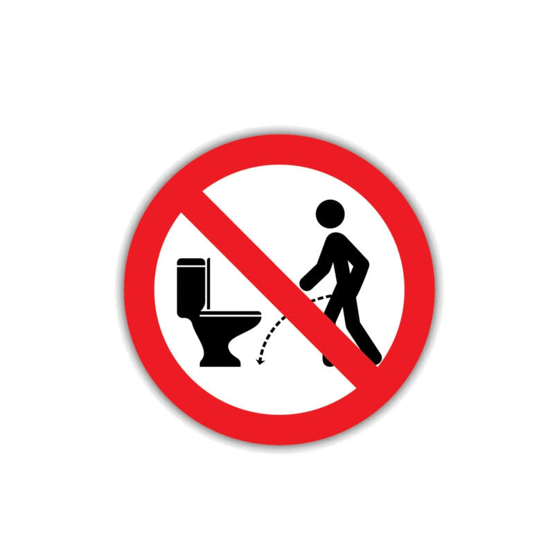 11.5CM*11.5CM Warning NO Hit The Toilet Car Sticker PVC Decal