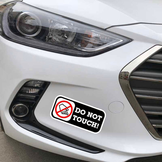 2X 10.6CM*4.6CM Warning Car Sticker Do Not Touch Decal PVC