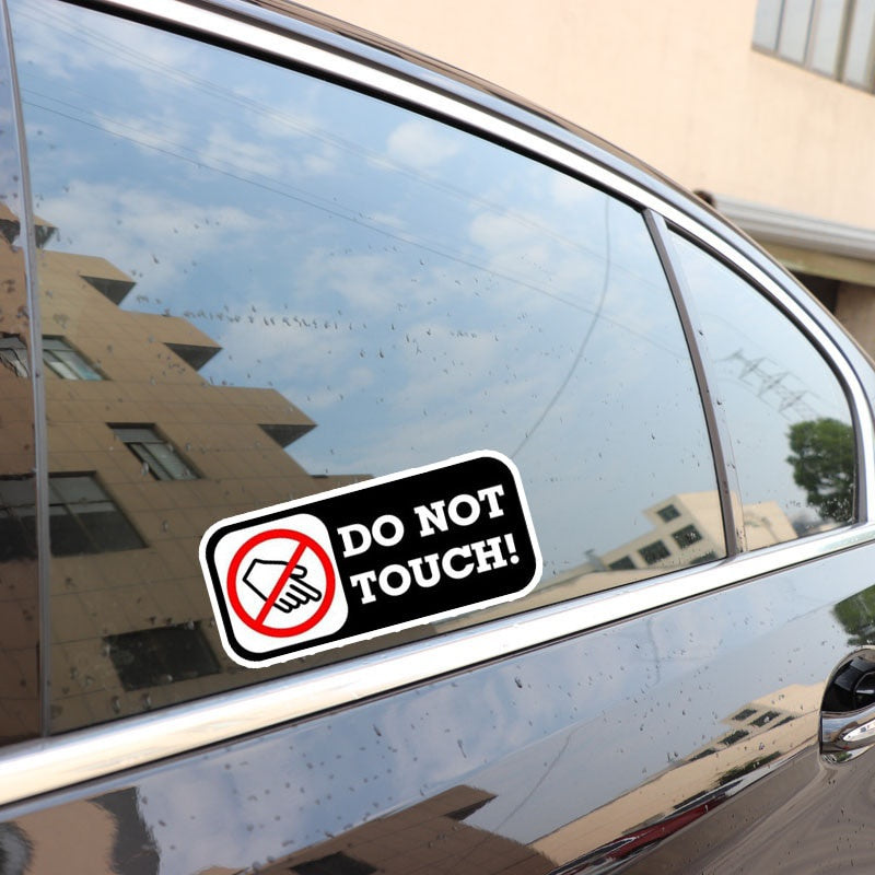 2X 10.6CM*4.6CM Warning Car Sticker Do Not Touch Decal PVC