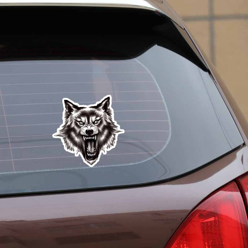13.5CM*13.2CM A Ferocious Wolf Quality PVC Car Sticker Decal
