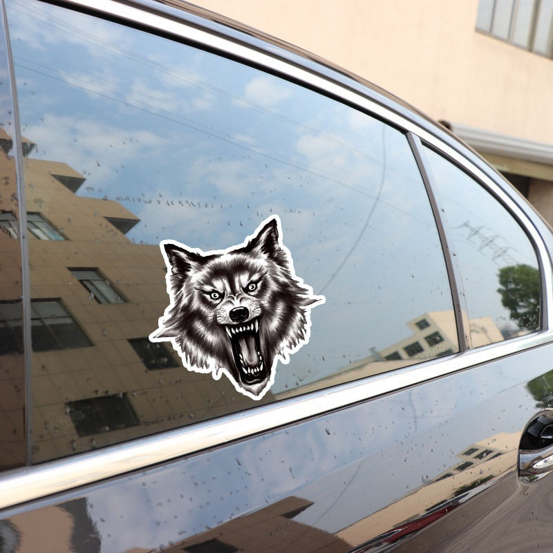 13.5CM*13.2CM A Ferocious Wolf Quality PVC Car Sticker Decal