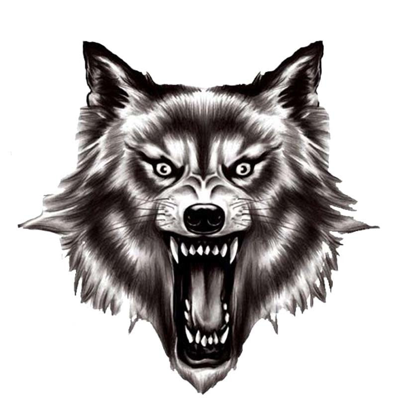 13.5CM*13.2CM A Ferocious Wolf Quality PVC Car Sticker Decal