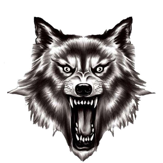13.5CM*13.2CM A Ferocious Wolf Quality PVC Car Sticker Decal