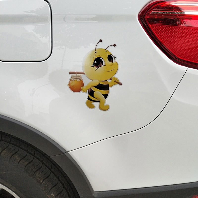 15.1CM*19.8CM Bees With Honey Decal PVC Car Sticker