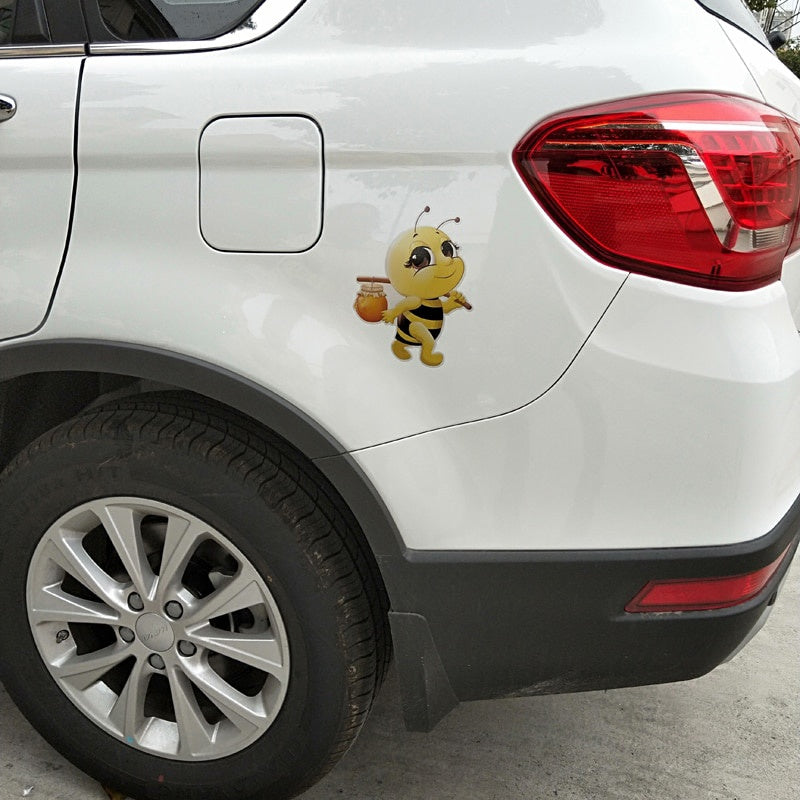 15.1CM*19.8CM Bees With Honey Decal PVC Car Sticker
