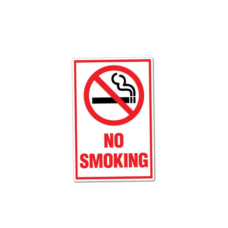 8.2CM*12.7CM Creative Funny Warning Car Sticker No Smoking Decal PVC