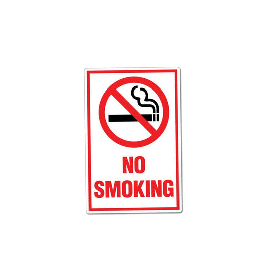 8.2CM*12.7CM Creative Funny Warning Car Sticker No Smoking Decal PVC