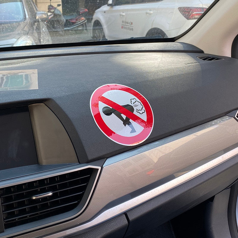 12CM*12CM  No Farting Car Sticker Funny Ass PVC Decal
