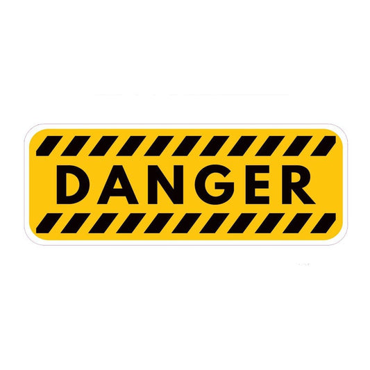 16.8CM*6CM Danger Warning Reminding Decals Of The Car Sticker Personality PVC
