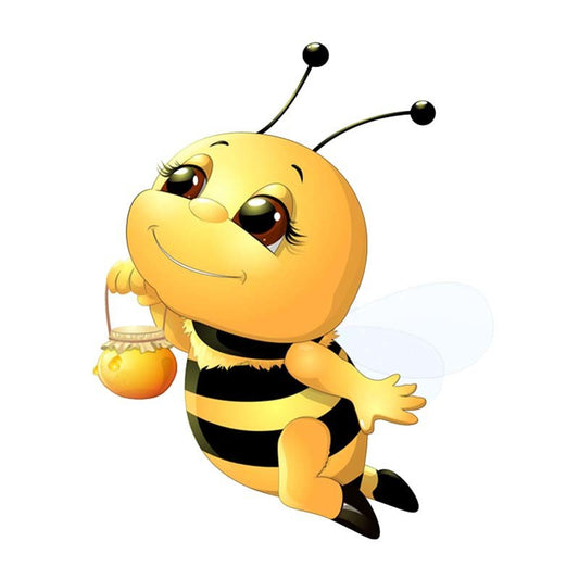 14.5CM*18CM An Industrious Bee Cartoon PVC Car Sticker Decal