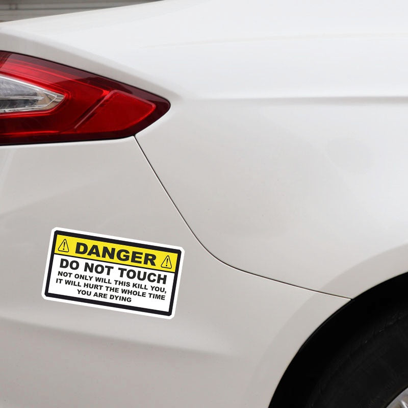 14.5CM*7.5CM DANGER Funny NOT ONLY WILL THIS KILL YOU Decorate Car Sticker Decal PVC