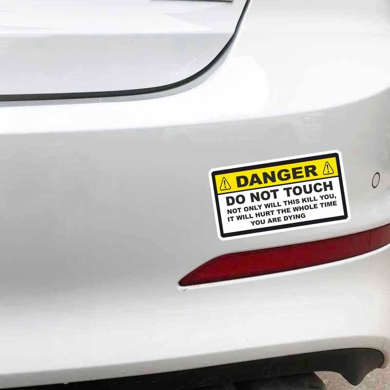 14.5CM*7.5CM DANGER Funny NOT ONLY WILL THIS KILL YOU Decorate Car Sticker Decal PVC