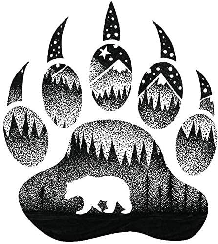 4"x4" Sticker Art Aesthetic Vinyl Stickers Outdoor Wilderness Camping Travel Hiking Colorado Snow Mountain Woods Wolf Bear Cabin Moon Large Waterproof Decal for Water Bottle Laptop Car Bumper