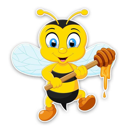 13.9CM*15CM Bees Are Making Honey PVC Cartoon Decal Car Sticker