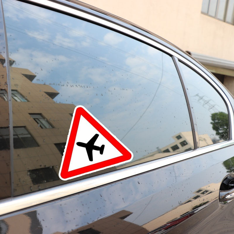 15CM*13CM  Warning  The Pilot Warns The  Car Sticker PVC Decal