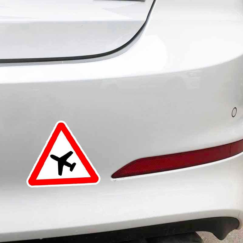 15CM*13CM  Warning  The Pilot Warns The  Car Sticker PVC Decal