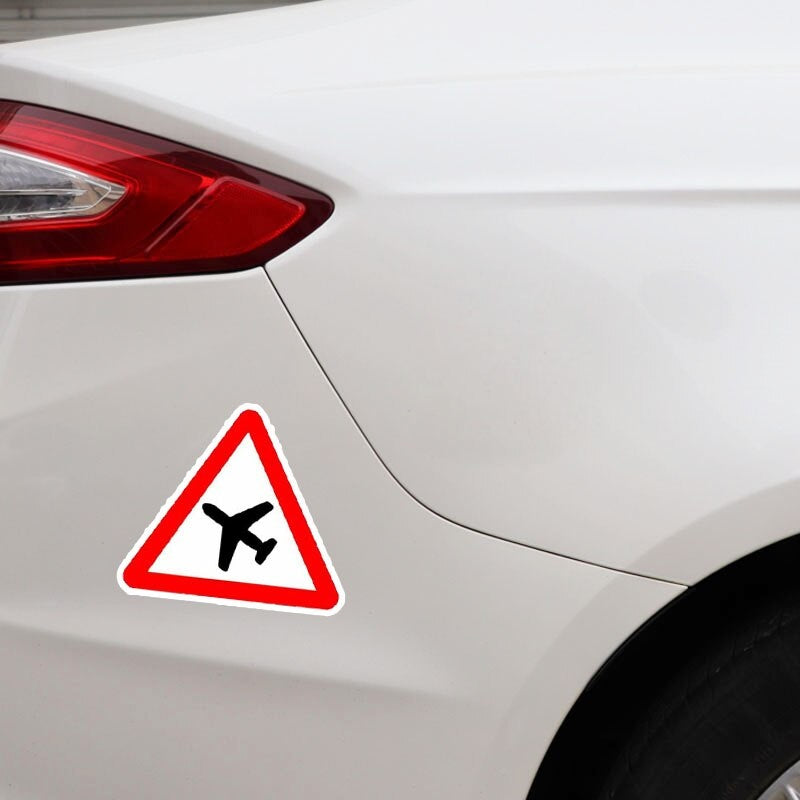 15CM*13CM  Warning  The Pilot Warns The  Car Sticker PVC Decal