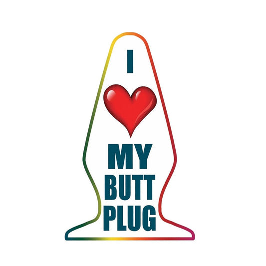 9.8CM*15.6CM Funny I Love My Butt Plug Creative Car Sticker  Decal PVC