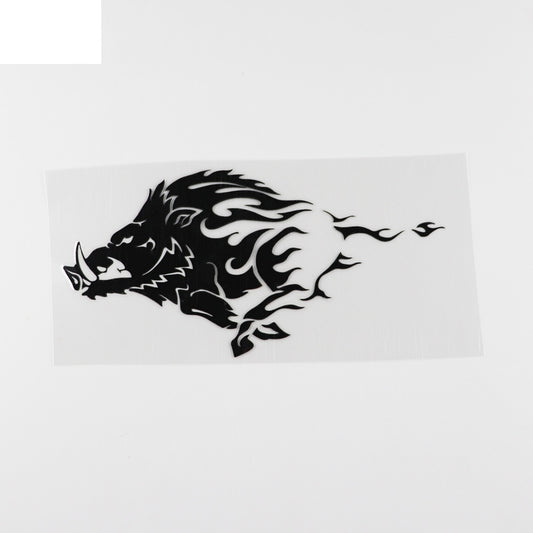 16.9CMX8.4CM  Wild Boar Angry Pig Tribal Animal Vinyl Car Sticker Black /Silver 13C-0193