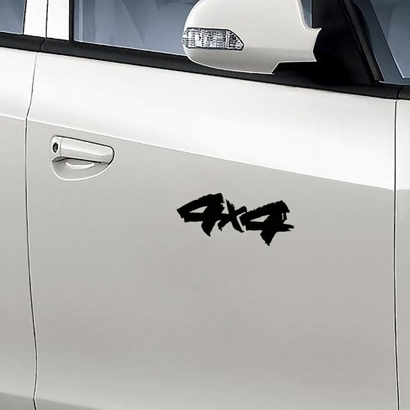 13.5X5.5CM 4X4 Interesting Vinyl Decals Car Sticker Motorcycle Car-styling Black/Silver S8-0280