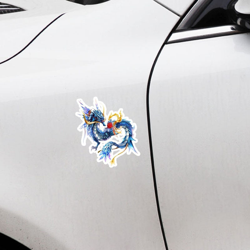 12.2CM*15CM Personalized Animal Dragon PVC Car Sticker Decal