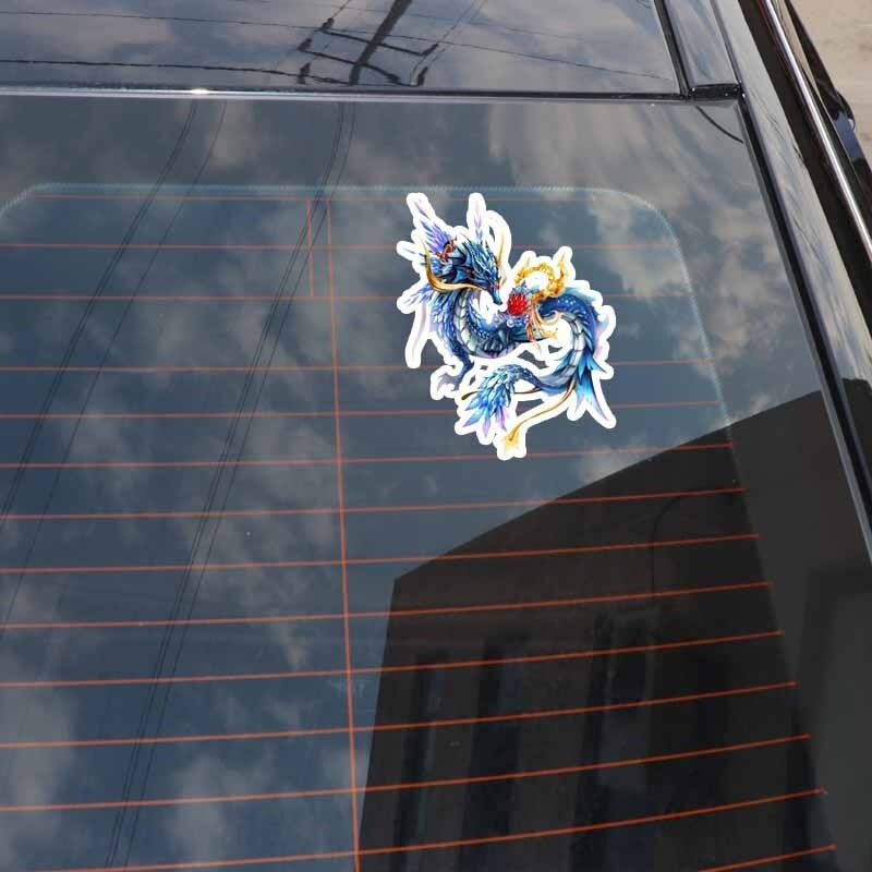 12.2CM*15CM Personalized Animal Dragon PVC Car Sticker Decal