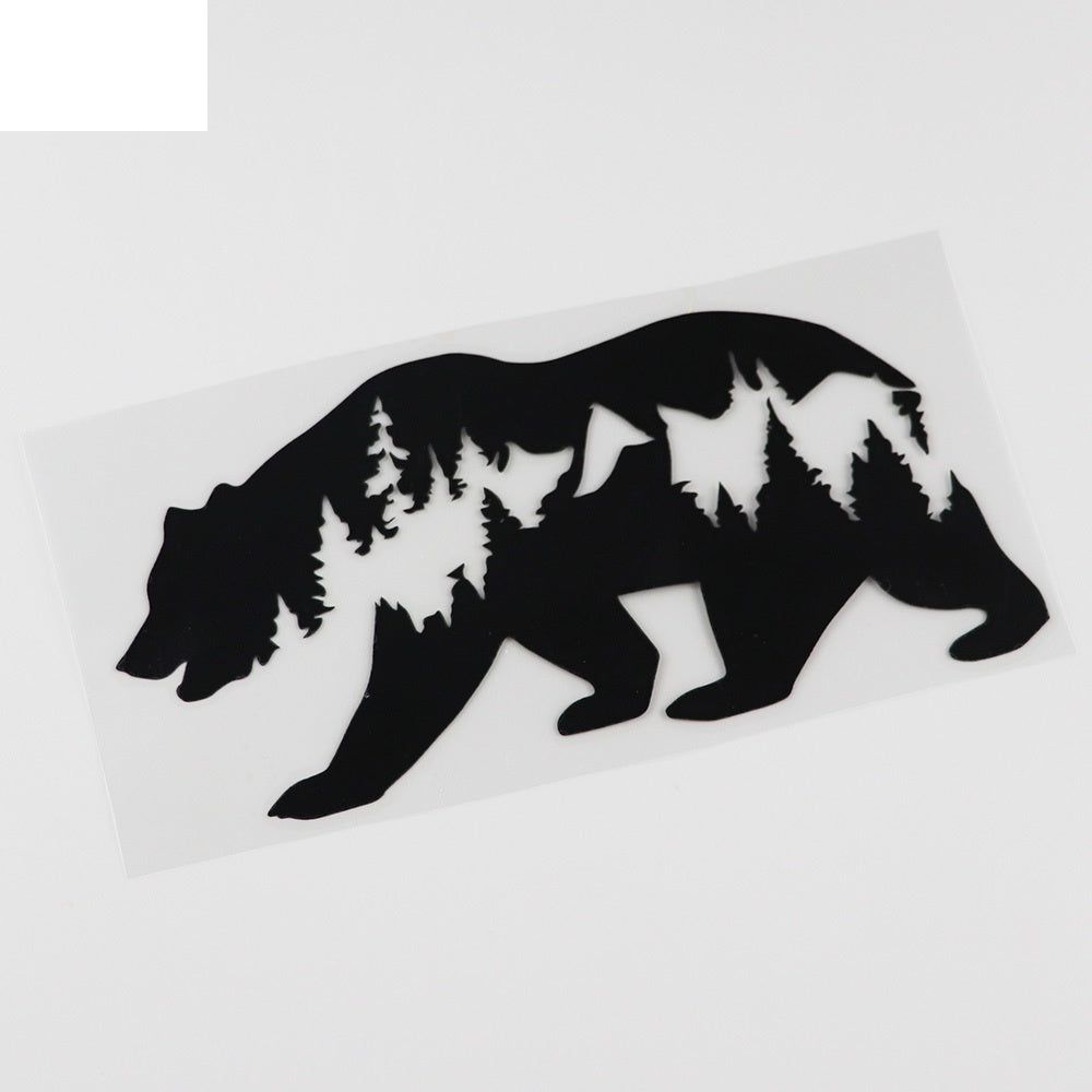 17.3CMX8.6CM Cartoon Bear Wildlife Camper Car Truck  Decal  Vinyl Car Sticker 13C-0080